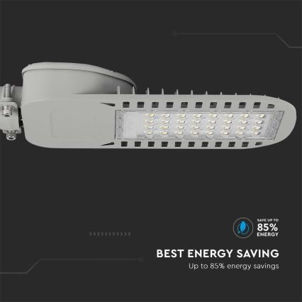 Φωτιστικό δρόμου LED SAMSUNG CHIP LED/50W/230V 6500K γκρι