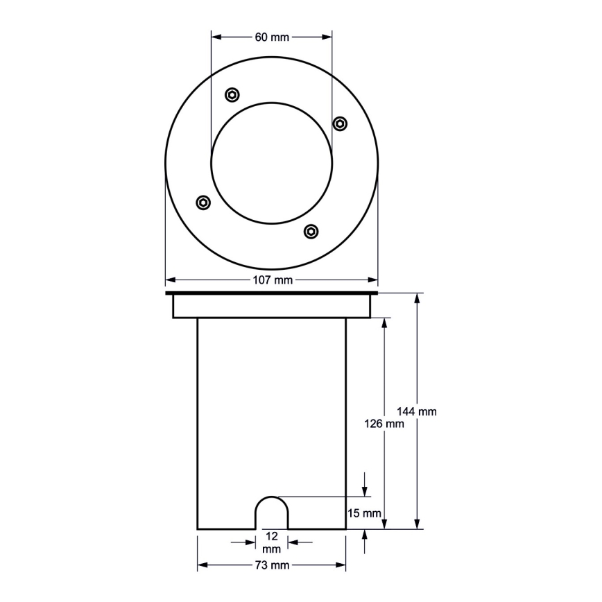 Φωτιστικό δρόμου εξωτερικού χώρου 1xGU10/35W/230V IP67 ματ χρώμιο