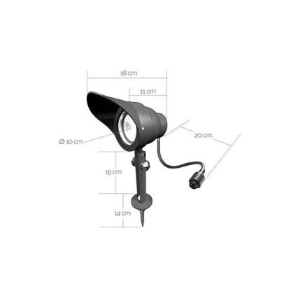 Φωτιστικό εξωτερικού χώρου EASY CONNECT 1xGU10/4W/230V IP67 μαύρο