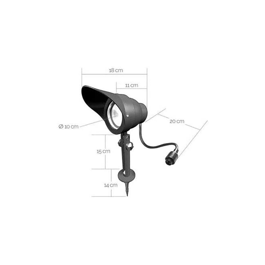Φωτιστικό εξωτερικού χώρου EASY CONNECT 1xGU10/4W/230V IP67 μαύρο