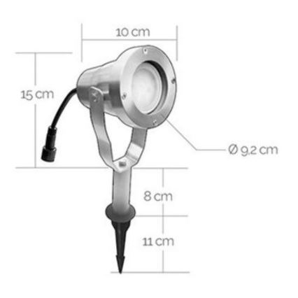 Φωτιστικό εξωτερικού χώρου LED EASY CONNECT 1xGU10/4W/230V IP67 ματ χρώμιο