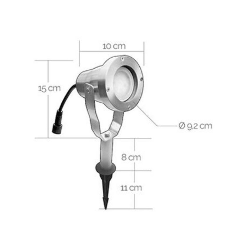 Φωτιστικό εξωτερικού χώρου LED EASY CONNECT 1xGU10/4W/230V IP67 ματ χρώμιο