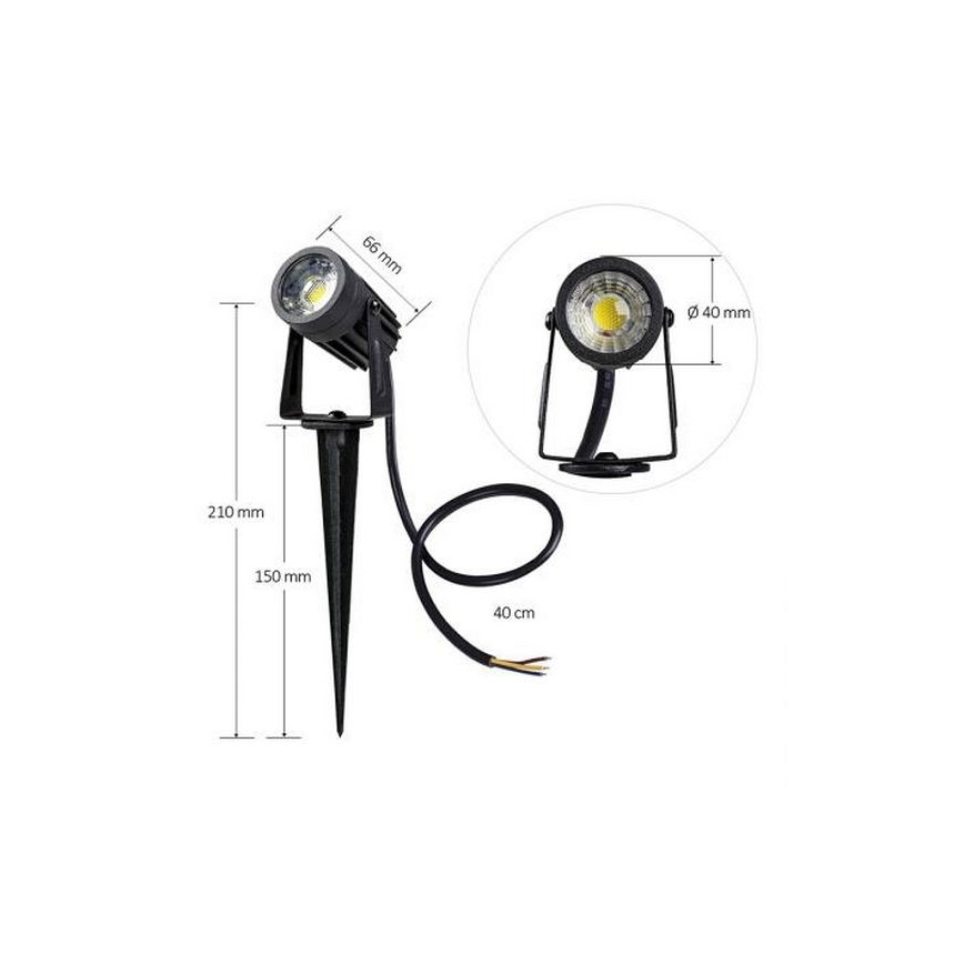 Φωτιστικό εξωτερικού χώρου LED LED/3W/230V 4000K IP67 μαύρο
