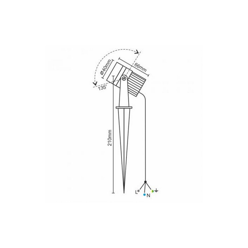 Φωτιστικό εξωτερικού χώρου LED LED/3W/230V 4000K IP67 μαύρο