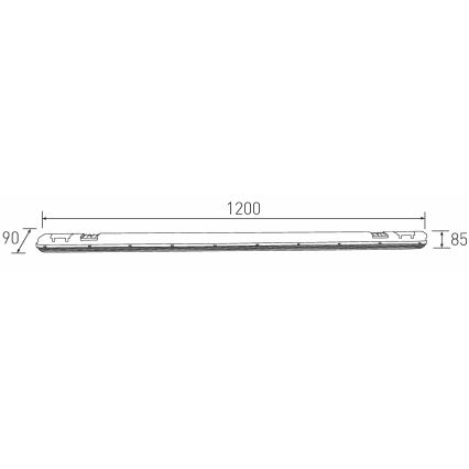 Φωτιστικό εργασίας φθορίου LED DUST LED/40W/230V 4000K 120 cm IP65