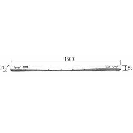 Φωτιστικό εργασίας φθορίου LED DUST LED/58W/230V 4000K 150 cm IP65