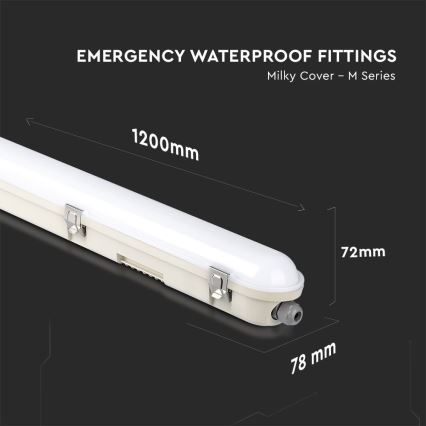Φωτιστικό εργασίας φθορίου LED with emergency module EMERGENCY LED/36W/230V 4000K 120cm IP65