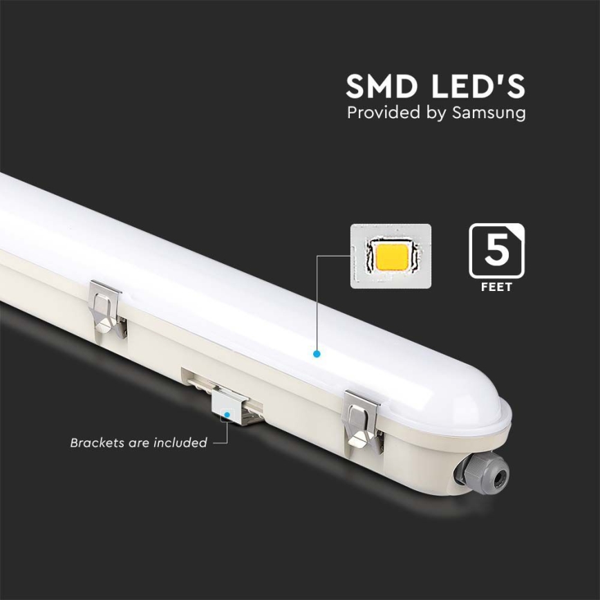 Φωτιστικό εργασίας φθορίου LED with emergency module EMERGENCY LED/48W/230V 4000K 150cm IP65