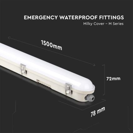Φωτιστικό εργασίας φθορίου LED with emergency module EMERGENCY LED/48W/230V 4000K 150cm IP65