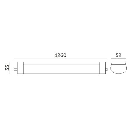 Φωτιστικό εργασίας φθορίου LED LED/36W/230V IP65 4000K 126 cm