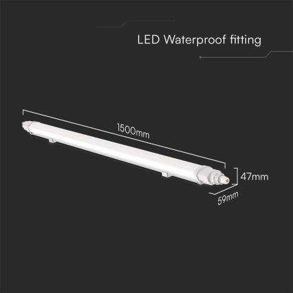 Φωτιστικό εργασίας φθορίου LED LED/48W/230V 6500K IP65 150 cm