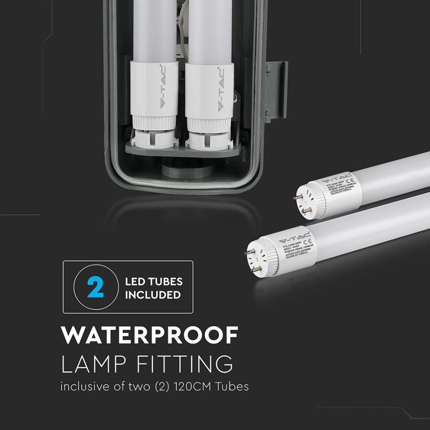 Φωτιστικό εργασίας φθορίου LED T8 2xG13/22W/230V IP65 4000K 156 cm