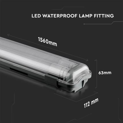 Φωτιστικό εργασίας φθορίου LED T8 2xG13/22W/230V IP65 4000K 156 cm