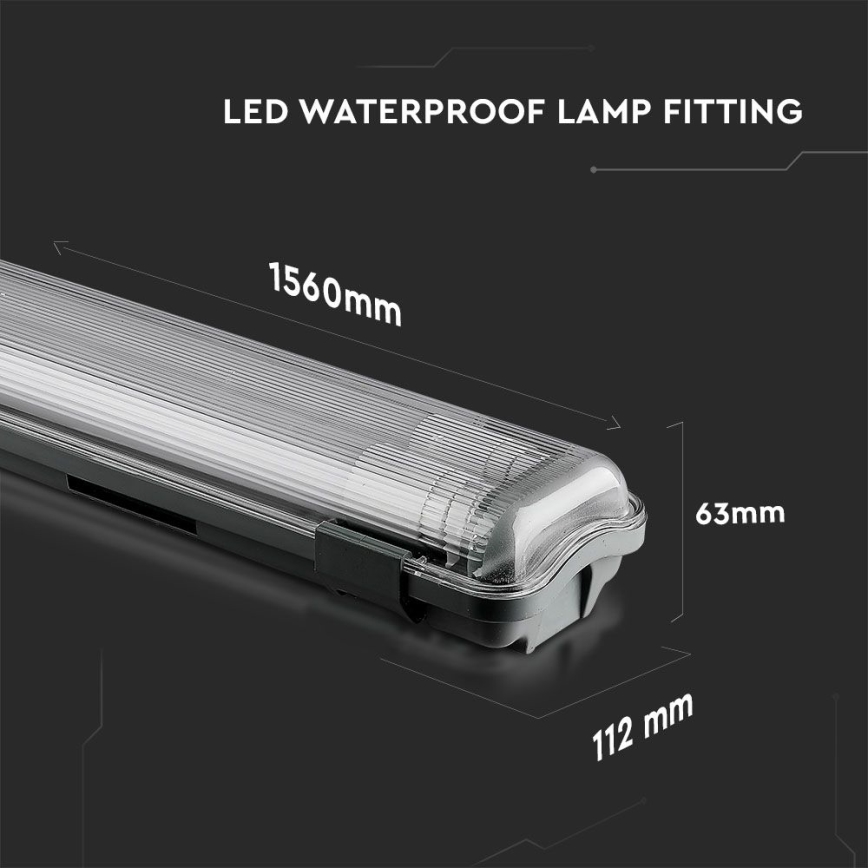 Φωτιστικό εργασίας φθορίου LED T8 2xG13/22W/230V IP65 4000K 156 cm