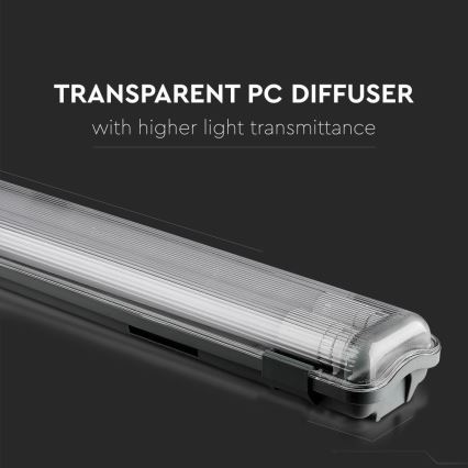 Φωτιστικό εργασίας φθορίου LED T8 2xG13/22W/230V IP65 6400K 156 cm