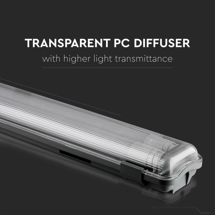 Φωτιστικό εργασίας φθορίου LED T8 2xG13/22W/230V IP65 6400K 156 cm