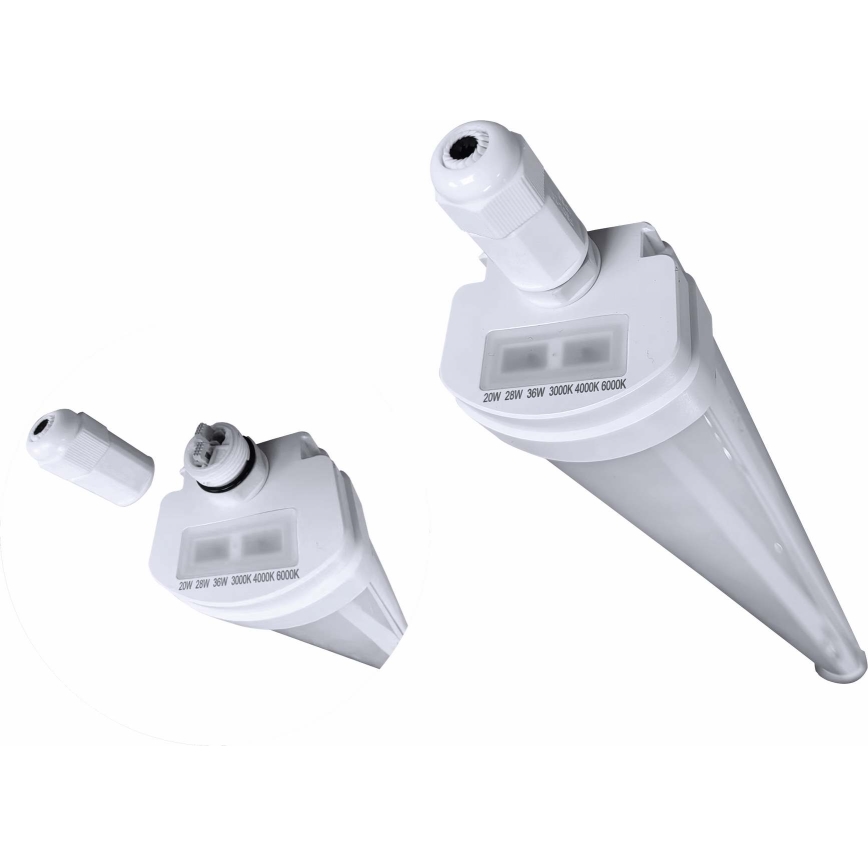 LED Dimming heavy-duty φθορισμού φωστικό VOLITER LED/20/28/36W/230V 3000/4000/6000K 120 cm IP65 λευκό