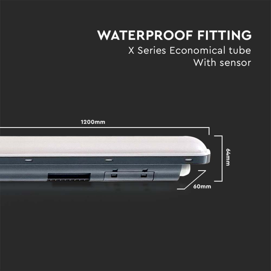 Φωτιστικό εργασίας φθορίου LED με αισθητήρα  X-SERIES LED/36W/230V 6500K 120 cm IP65
