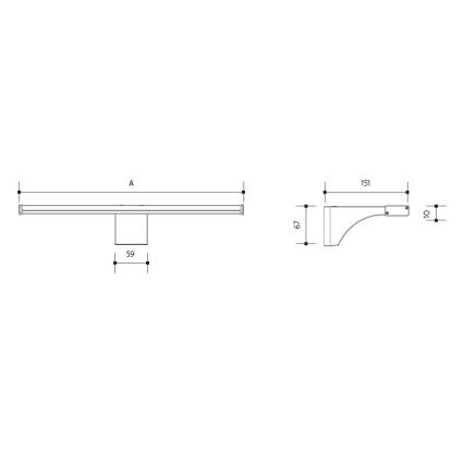 Φωτιστικό καθρέφτη μπάνιου LED ELESAR LED/8W/230V IP44 3000K