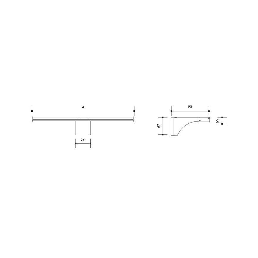 Φωτιστικό καθρέφτη μπάνιου LED ELESAR LED/8W/230V IP44 3000K