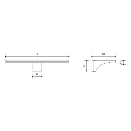 Φωτιστικό καθρέφτη μπάνιου LED ELESAR LED/8W/230V IP44 4000K