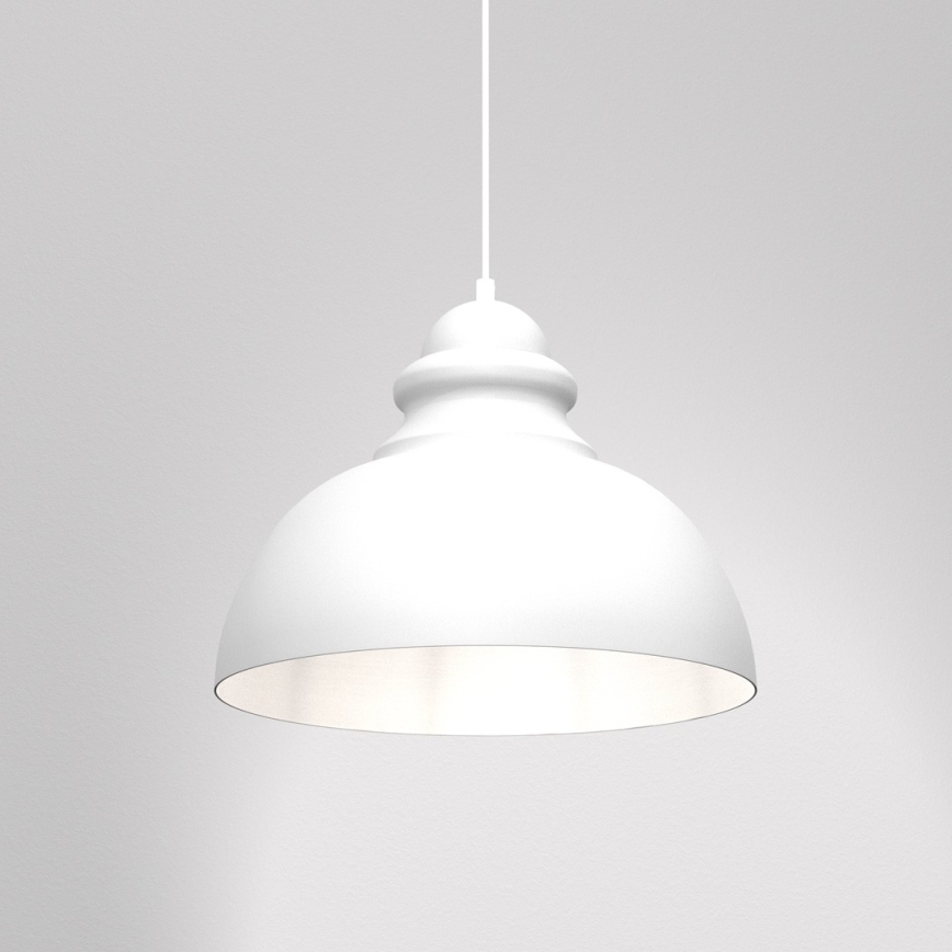 Φωτιστικό κρεμαστό CORIN 1xE27/60W/230V λευκό