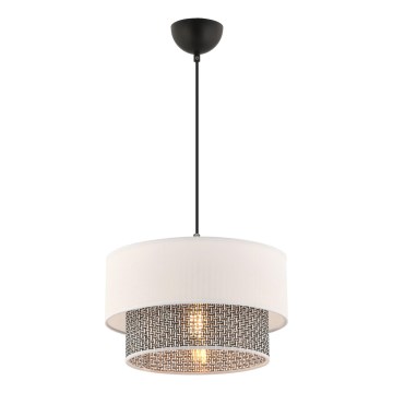 Φωτιστικό κρεμαστό ECHO 1xE27/60W/230V κρεμ/γκρι