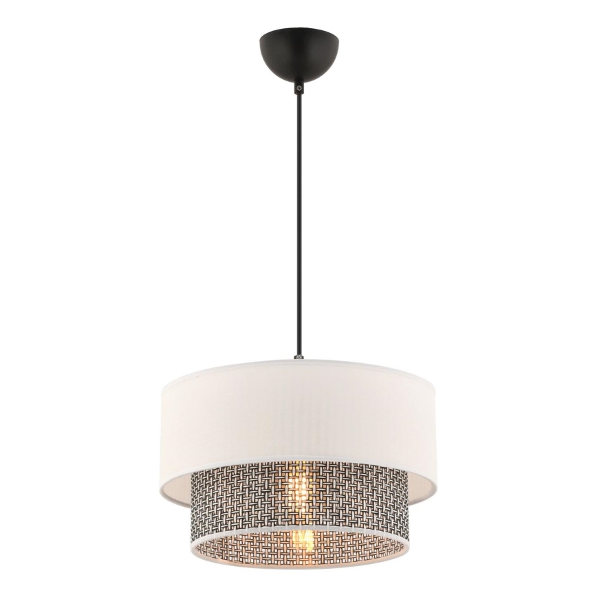 Φωτιστικό κρεμαστό ECHO 1xE27/60W/230V κρεμ/γκρι