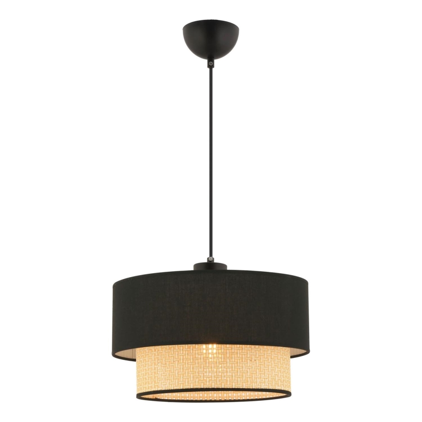 Φωτιστικό κρεμαστό ECHO 1xE27/60W/230V μαύρο/μπεζ
