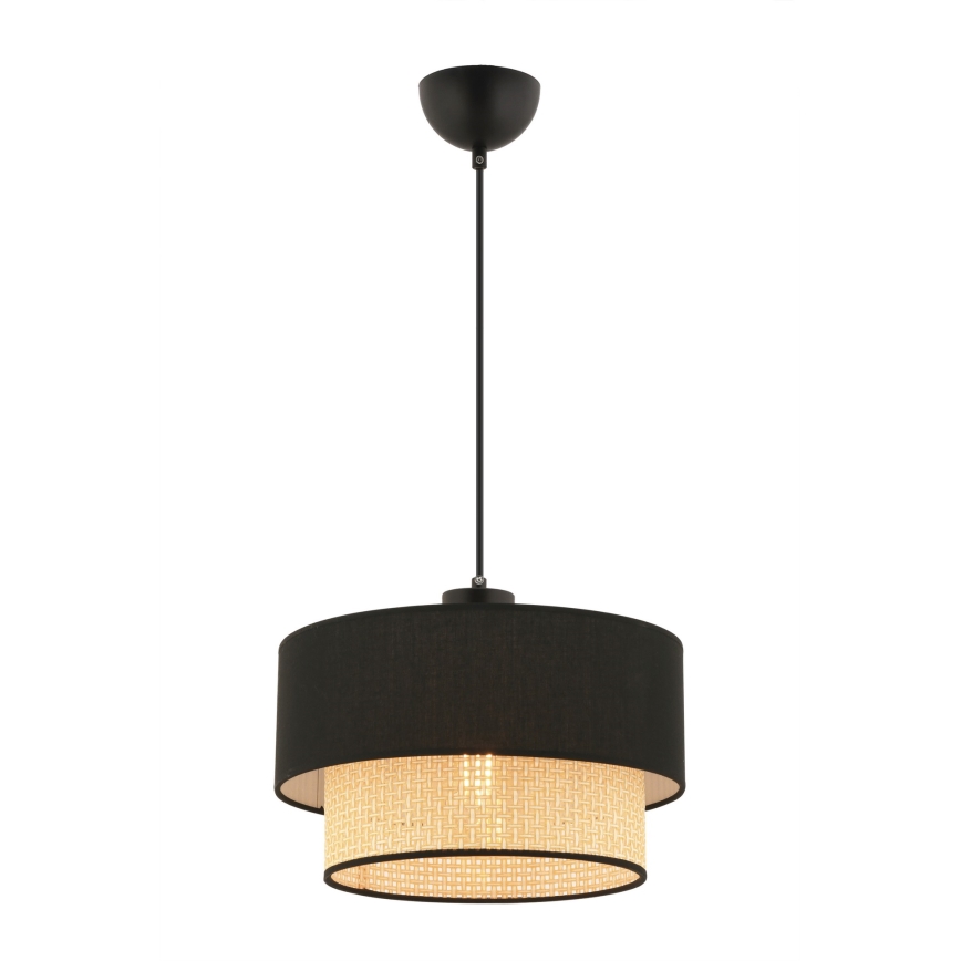 Φωτιστικό κρεμαστό ECHO 1xE27/60W/230V μαύρο/μπεζ