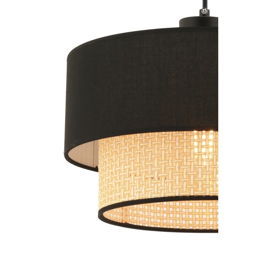 Φωτιστικό κρεμαστό ECHO 1xE27/60W/230V μαύρο/μπεζ