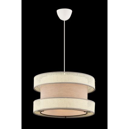 Φωτιστικό κρεμαστό HALO 1xE27/60W/230V μπεζ/κρέμα
