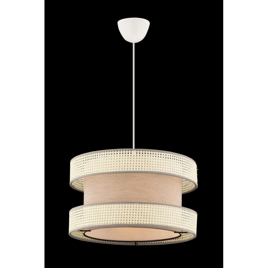 Φωτιστικό κρεμαστό HALO 1xE27/60W/230V μπεζ/κρέμα