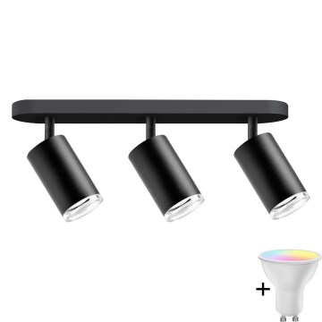 Φωτιστικό μπάνιου LED RGBW TURYN 3xGU10/6,5W/230V 2700-6500K Wi-Fi IP44 μαύρο