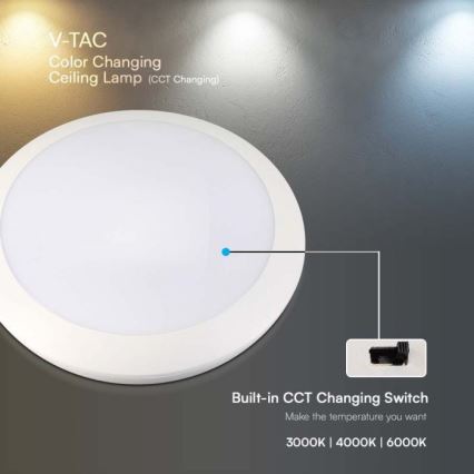 Φωτιστικό μπάνιου με αισθητήρα LED LED/20W/230V 3000/4000/6000K IP66 διάμετρος 30 cm