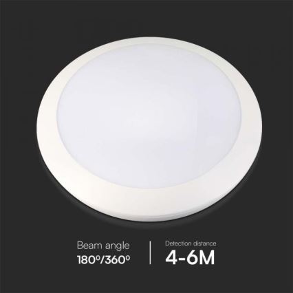 Φωτιστικό μπάνιου με αισθητήρα LED LED/20W/230V 3000/4000/6000K IP66 διάμετρος 30 cm
