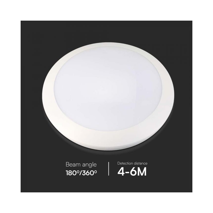 Φωτιστικό μπάνιου με αισθητήρα LED LED/20W/230V 3000/4000/6000K IP66 διάμετρος 30 cm