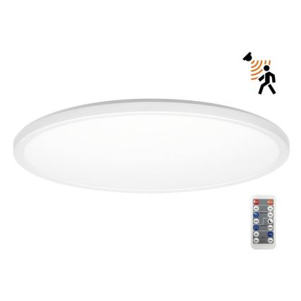 LED Φωτιστικό μπάνιου με αισθητήρα κίνησης και λυκόφωτος NIVERA LED/32W/230V IP54 3000/4000/6000K διάμετρος 42 cm λευκό + τηλεχειριστήριο