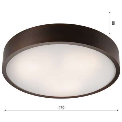 Φωτιστικό οροφής 3xE27/60W/230V πεύκο