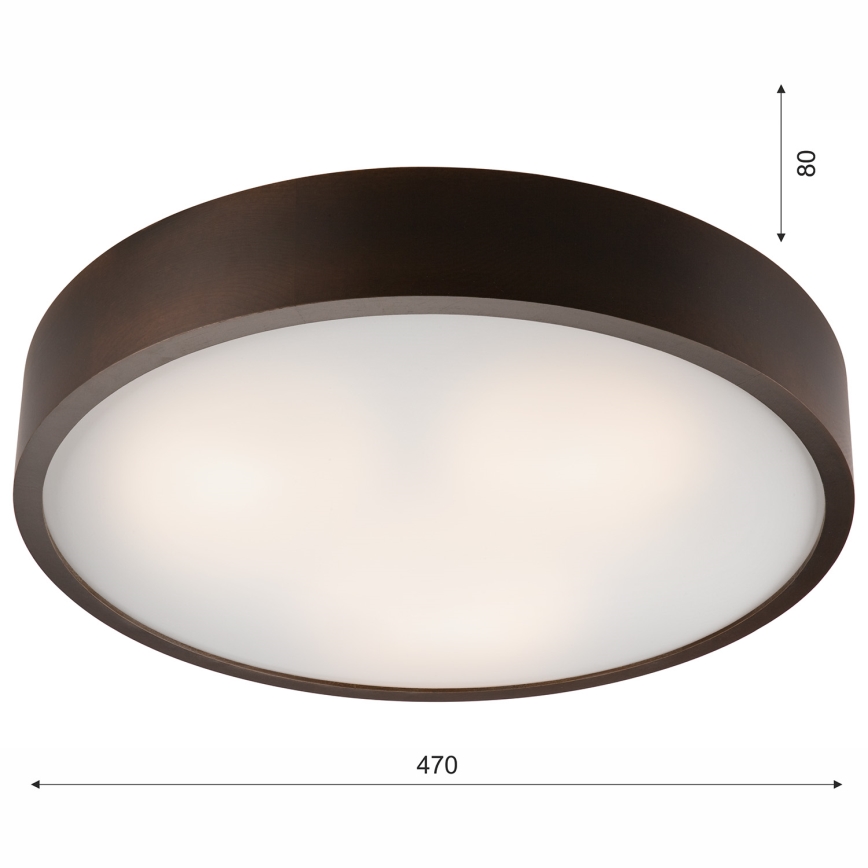 Φωτιστικό οροφής 3xE27/60W/230V πεύκο