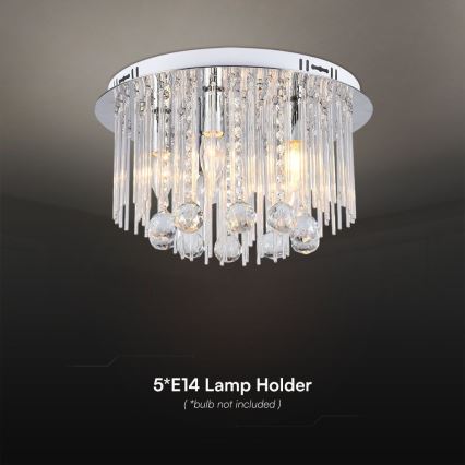 Φωτιστικό οροφής 5xE14/40W/230V διάμετρος 40 cm