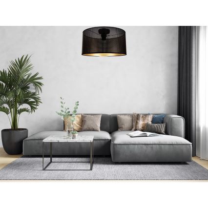 Φωτιστικό οροφής ALDO 1xE27/60W/230V διάμετρος 40 cm μαύρο