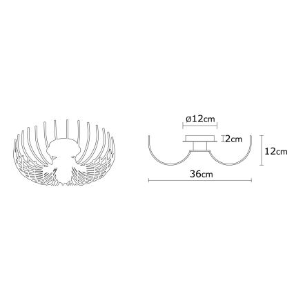 Φωτιστικό οροφής ASPENDOS 1xE27/40W/230V