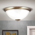 Φωτιστικό οροφής AUSTRIAN OLD LAMP 3xE27/60W/230V διάμετρος 50 cm μπρονζέ/λευκό