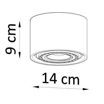 Φωτιστικό οροφής  BASIC AR111 1xGU10/40W/230V  σκυρόδεμα