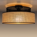 Φωτιστικό οροφής BOHO 1xE27/60W/230V διάμετρος 40 cm μαύρο/rattan