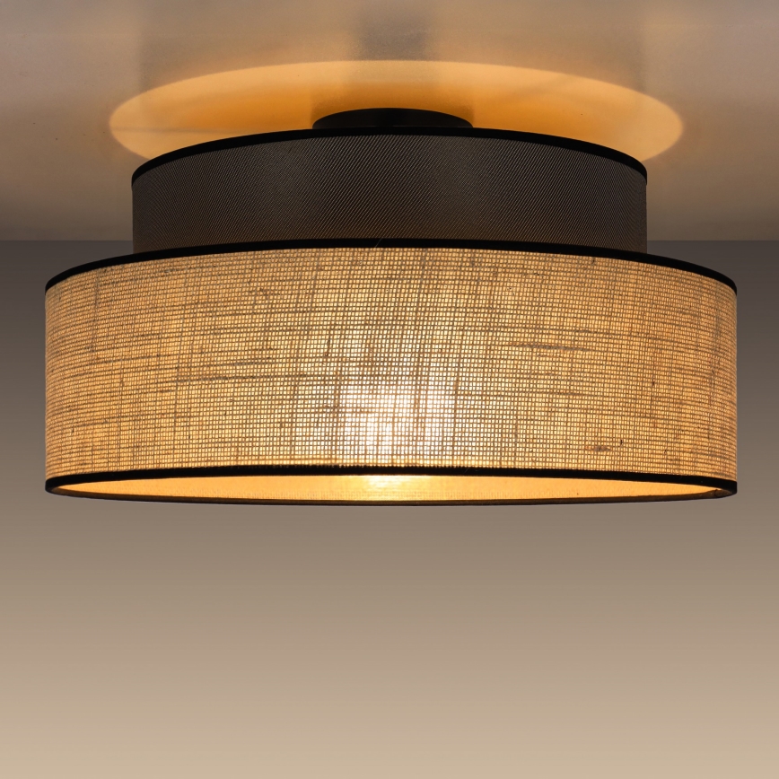 Φωτιστικό οροφής BOHO 1xE27/60W/230V καφέ/μπεζ
