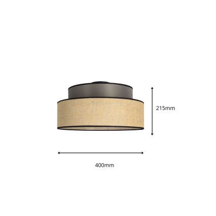 Φωτιστικό οροφής BOHO 1xE27/60W/230V καφέ/μπεζ