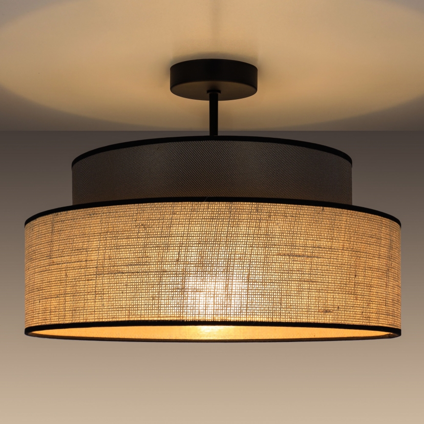 Φωτιστικό οροφής BOHO 1xE27/60W/230V καφέ/μπεζ