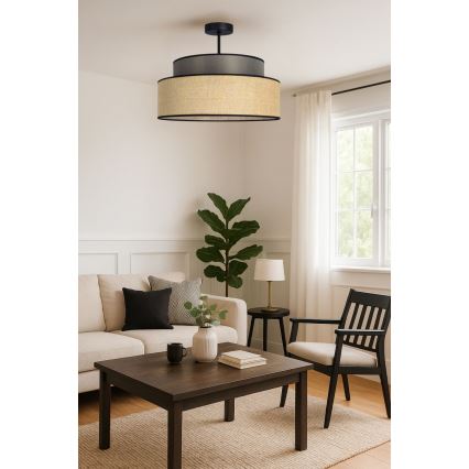 Φωτιστικό οροφής BOHO 1xE27/60W/230V καφέ/μπεζ